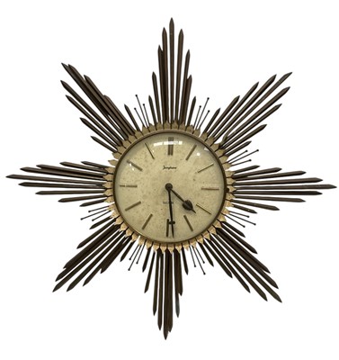 Lot 5 - A vintage Junghans Electora sunburst wall...