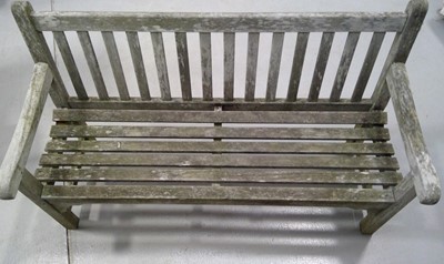 Lot 19 - A Hardwood Garden Bench. The Bench is 150cm...