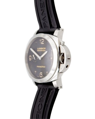 Lot 1048 - PANERAI - A Luminor Marina automatic stainless steel gentleman's wristwatch.