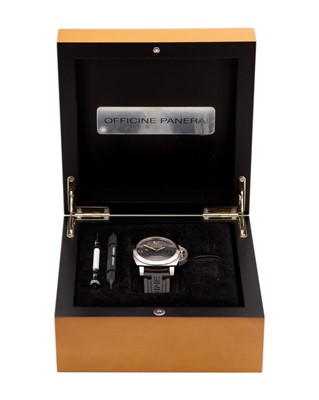 Lot 1048 - PANERAI - A Luminor Marina automatic stainless steel gentleman's wristwatch.