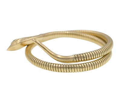 Lot A Victorian snake design omega link bangle.