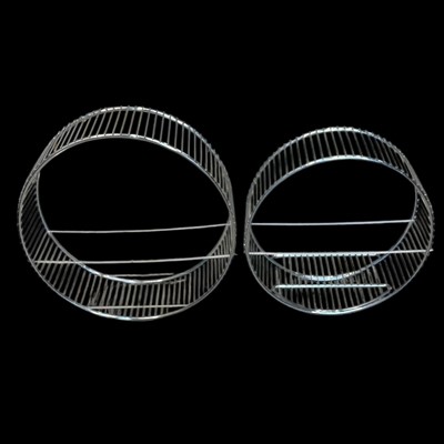 Lot 151 - Two metal Chrome finish Circular Display units...