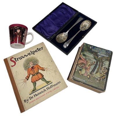 Lot 160 - A boxed set of Silver Plate serving spoons, an...