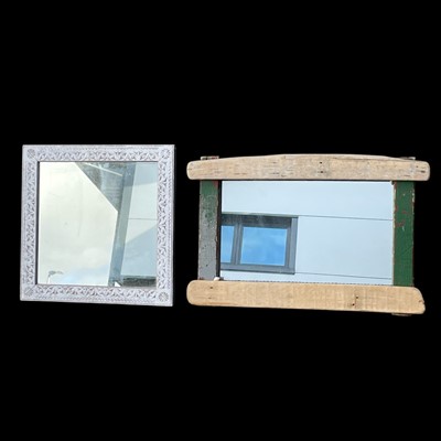 Lot 168 - A Driftwood-style wall mirror, 85 x 55cm,...