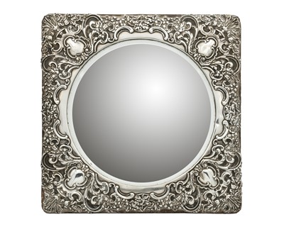 Lot 148 - A Victorian silver-mounted easel mirror by Synyer & Beddoes.