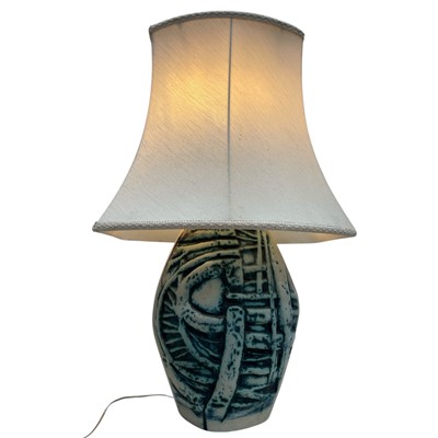 Lot 4 - A Tremaen Pottery, Newlyn Lamp Base with shade....