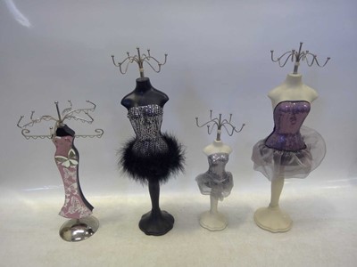 Lot 192 - Four Assorted Jewellery Hangers. 31cm tall to...