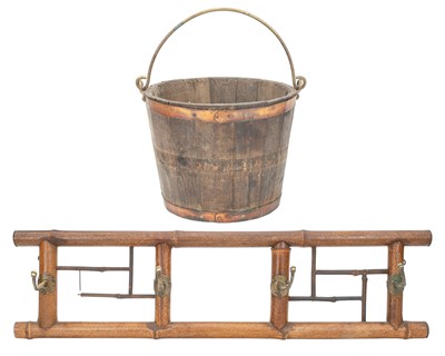 Lot 943 - An aesthetic movement bamboo coat rack.