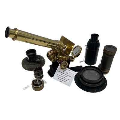 Lot 45 - A Brass Microscope maker, R Field & Son (not...