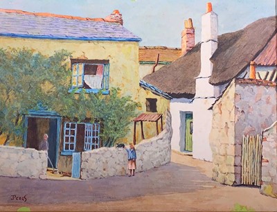 Lot 345 - J PEERS (19th/20th Century) Cornish Cottages...