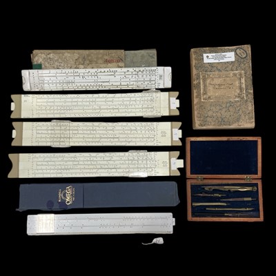 Lot 55 - A collection of Vintage Slide rules, a...