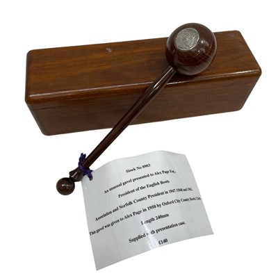Lot 28 - An Unused Gavel presentation piece in a...