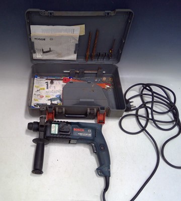 Lot 21 - A Bosch SDS + Hammer Drill. The Drill is working.