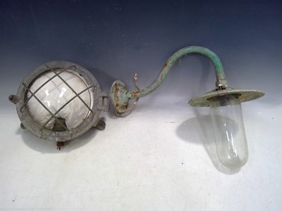Lot 44 - Two Vintage Exterior Lamps. The Bulkhead Lamp...