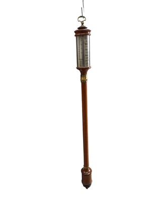 Lot 47 - A mahogany Stick Barometer 100cm long. The...