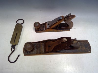 Lot 52 - Two Stanley Bailey Planes and a Brass Salter...