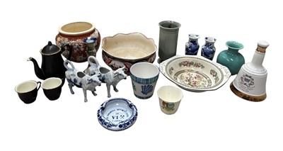 Lot 66 - Two Delft blue and white cow creamers, a...