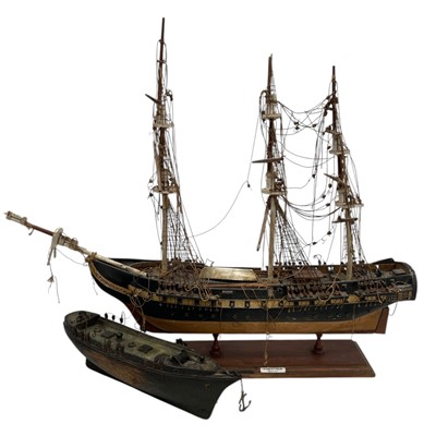 Lot 82 - USS Constitution, a three-masted heavy frigate...