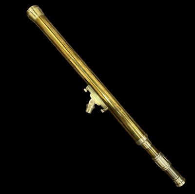 Lot 72 - A fixed draw focusable brass telescope, 100cm...