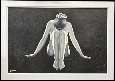 Lot 93 - 'Nude Dancer In Sitting Pose', acrylic on...