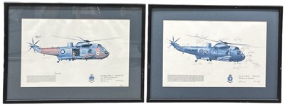 Lot 110 - RNAS Culdrose interest; two signed prints, 771...