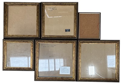 Lot 126 - Six wooden frames, the largest is 42.5cm x 42cm.