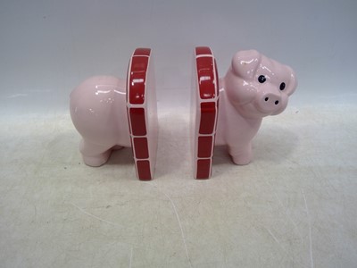 Lot 134 - Vintage Carltonware Pig Bookends, 14cm tall by...