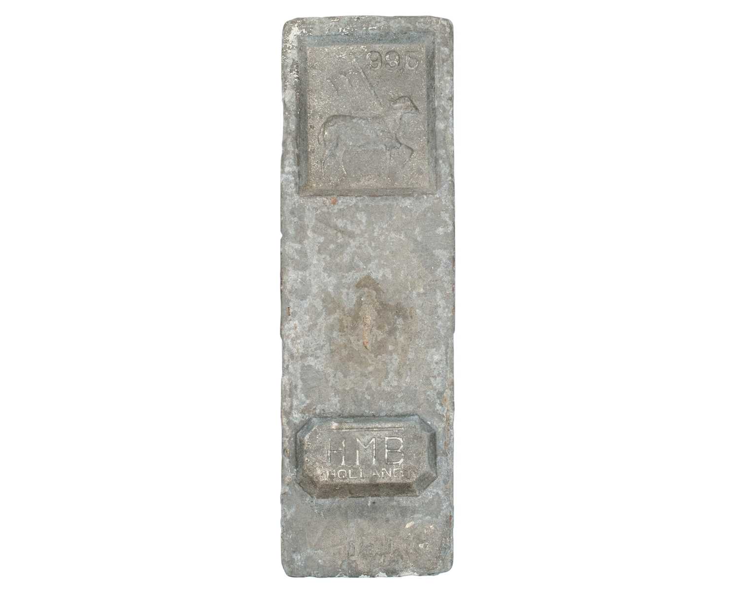 Lot 32 - A 32lb tin ingot.