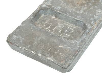 Lot 32 - A 32lb tin ingot.