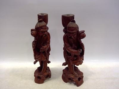 Lot 141 - Two Chinese Carved Figures. The Figures are...