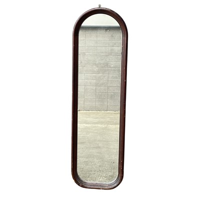 Lot 151 - An Antique Mahogany arch-top dressing mirror.