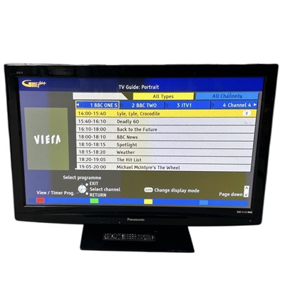 Lot 166 - A Panasonic Viera, 42" TV, and a BT Vision box.