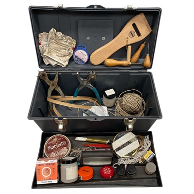 Lot 198 - A Toolbox containing Upholstery tools and...