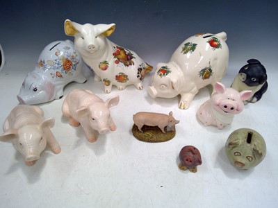 Lot 50 - Ceramic Pigs and Piggy Banks.