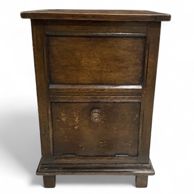 Lot 59 - An unusual oak coal bin, fill from the top,...