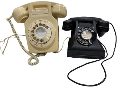Lot 41 - Two vintage rotary telephones, one is a...