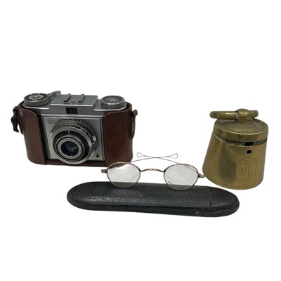 Lot 86 - A Zeiss Ikon 35mm camera, Antique wire-framed...