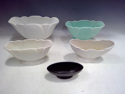 Lot 108 - Four Dartmouth and a Wedgwood Mantle Vases....