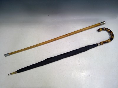 Lot 127 - A Malacca Walking Stick with a Silver Top,...