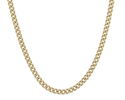Lot 3 - A 9k gold curb chain.