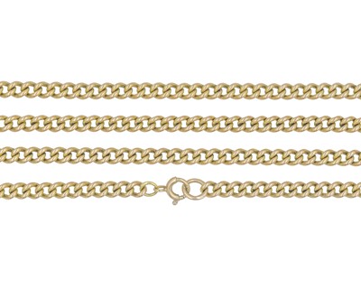 Lot 3 - A 9k gold curb chain.