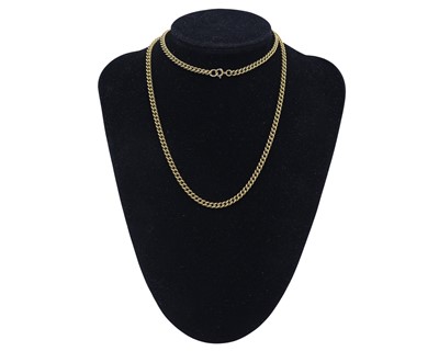 Lot 3 - A 9k gold curb chain.