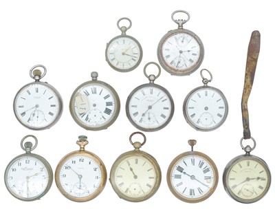 Lot 1137 - A selection of eleven pocket watches for repairs or spares.