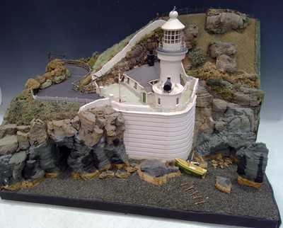 Lot 8 - An Scale Diorama of Pendeen Lighthouse. The...
