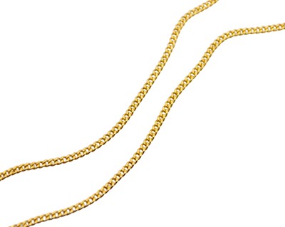 Lot 43 - A high-purity gold 17" curb chain