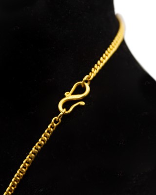 Lot 43 - A high-purity gold 17" curb chain