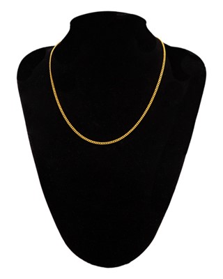 Lot 43 - A high-purity gold 17" curb chain