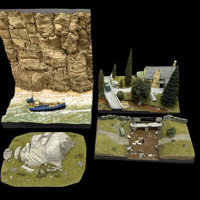 Lot 177 - Four small dioramas and two larger models.