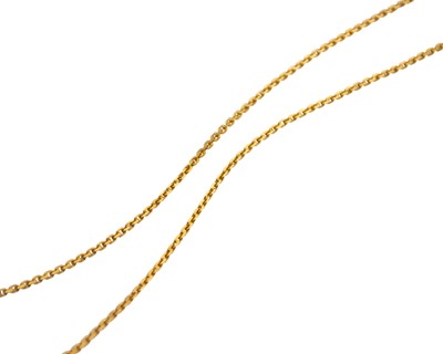 Lot 95 - A high-purity gold 16.5" cable link chain.