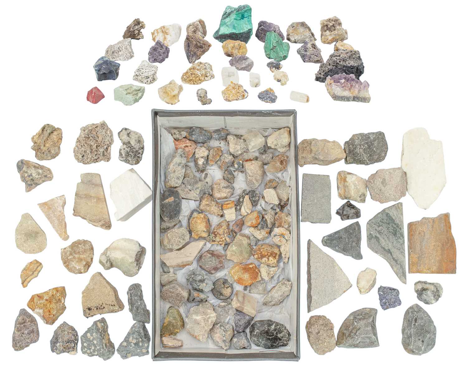 Lot 46 - A collection of minerals and ore.